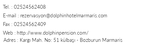 Dolphin Hotel Bozburun telefon numaralar, faks, e-mail, posta adresi ve iletiim bilgileri